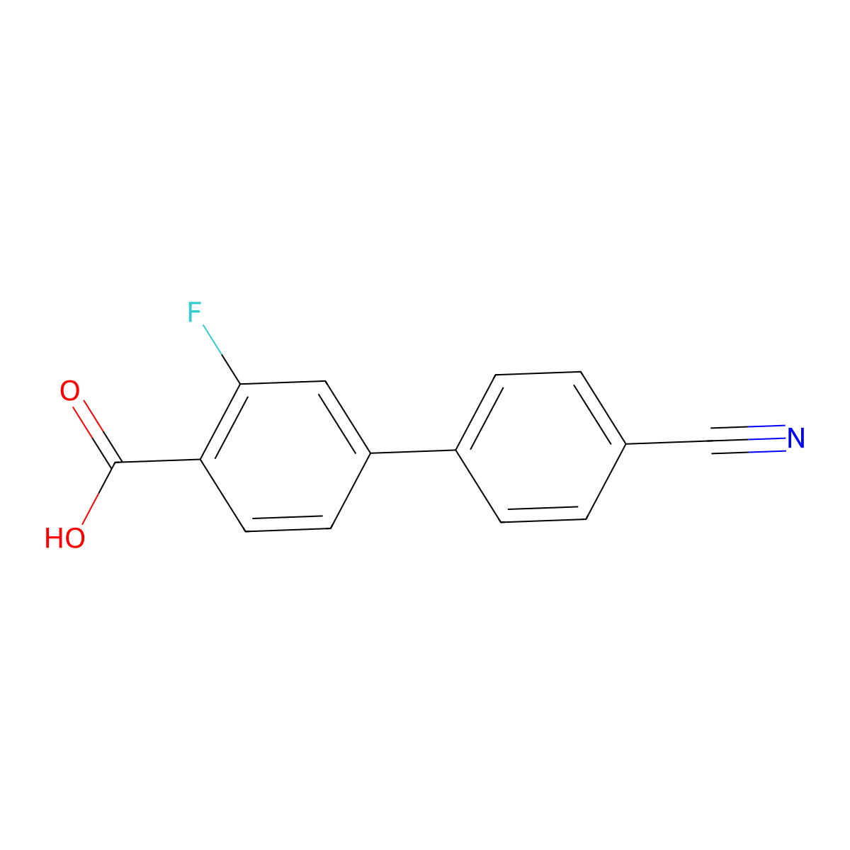 4-(4-Cyanophenyl)-2-fluorobenzoic acid molecular structure, CAS 1261929-01-4