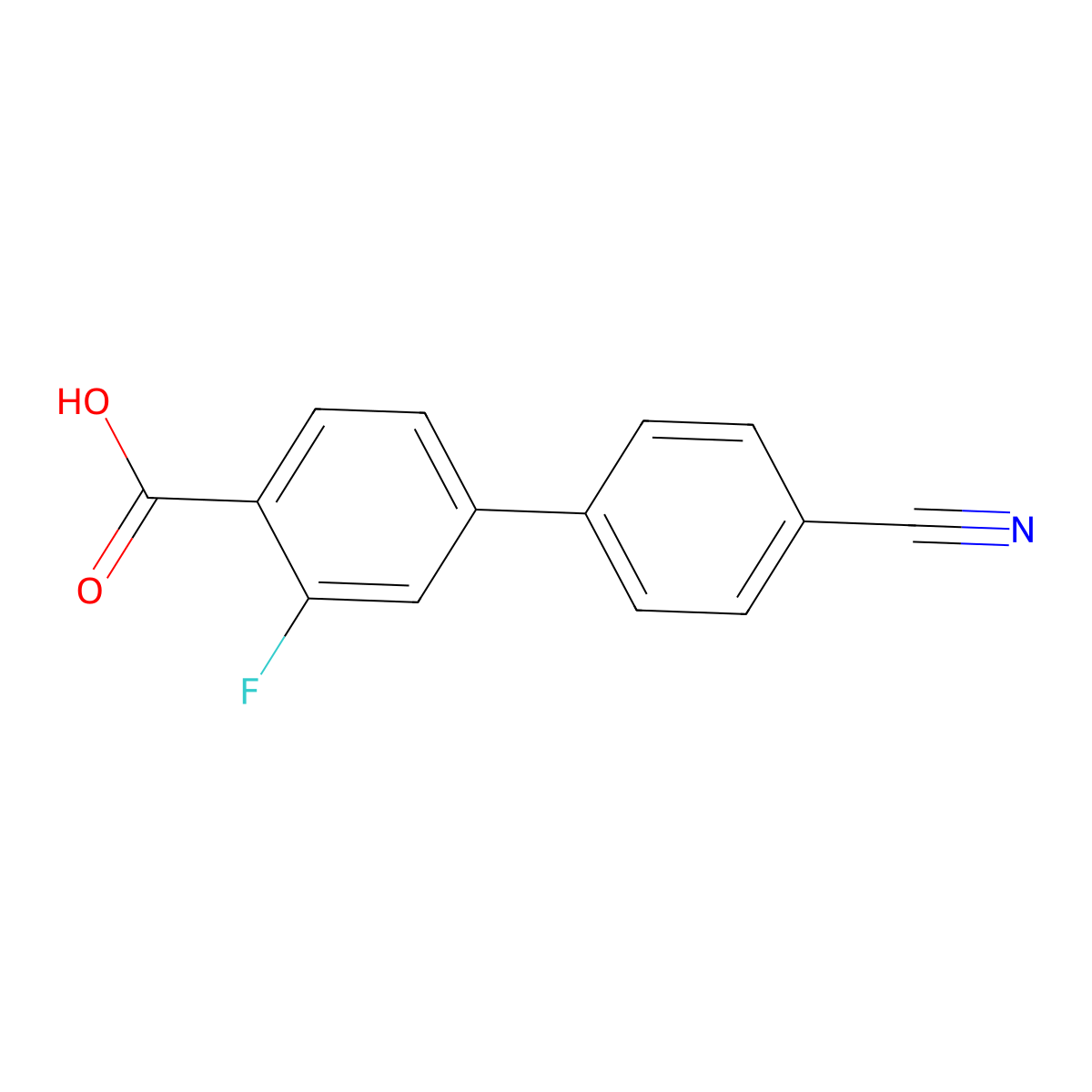 4-(4-Cyanophenyl)-2-fluorobenzoic acid molecular structure, CAS 1261929-01-4
