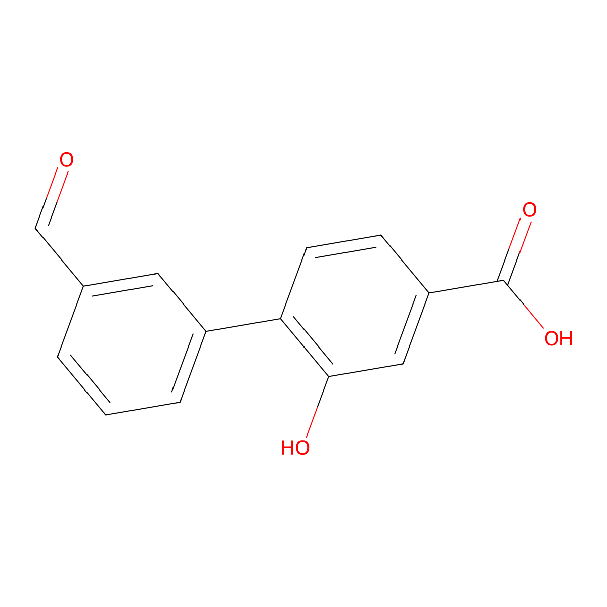 4-(3-Formylphenyl)-3-hydroxybenzoic acid molecular structure, CAS 1261929-22-9