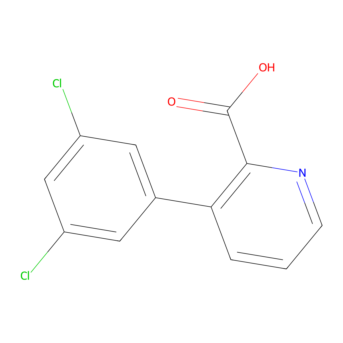 3-(3,5-Dichlorophenyl)picolinic acid molecular structure, CAS 1261929-23-0