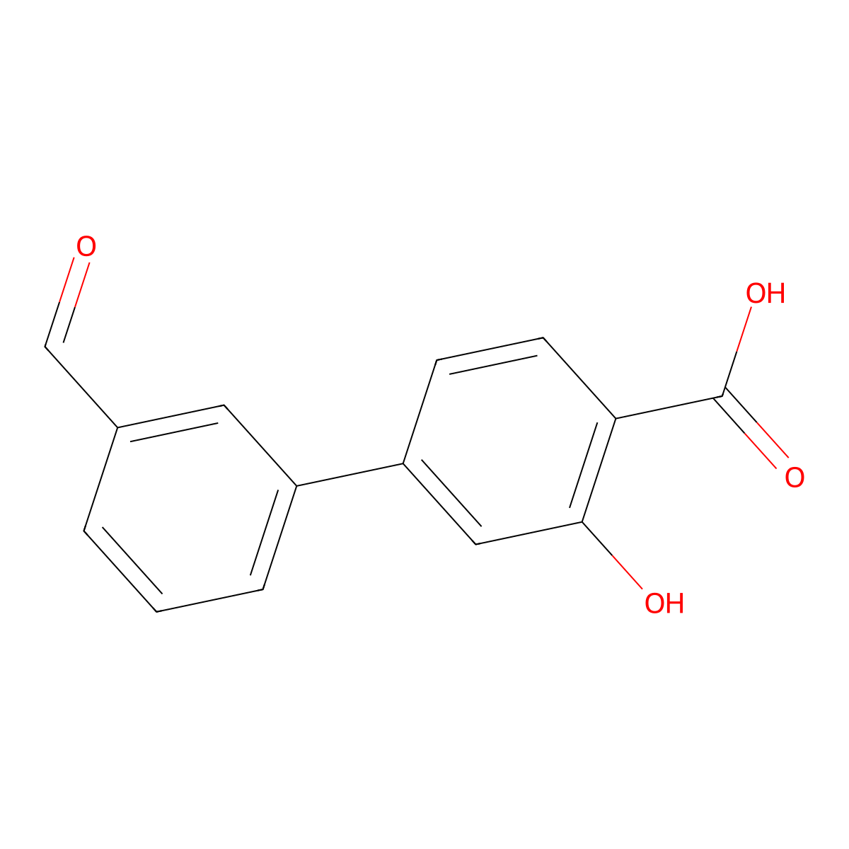 4-(3-Formylphenyl)-2-hydroxybenzoic acid molecular structure, CAS 1261929-25-2