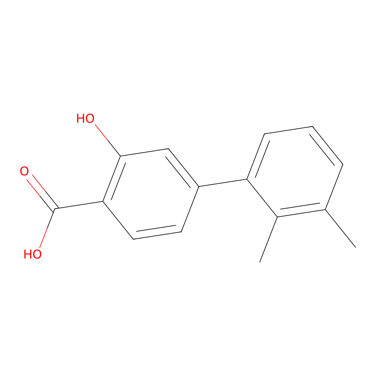 4-(2,3-Dimethylphenyl)-2-hydroxybenzoic acid molecular structure, CAS 1261929-52-5