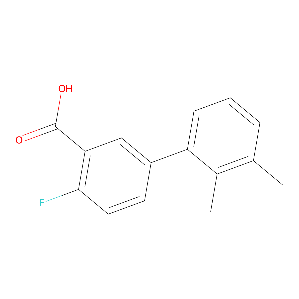 5-(2,3-Dimethylphenyl)-2-fluorobenzoic acid molecular structure, CAS 1261929-57-0