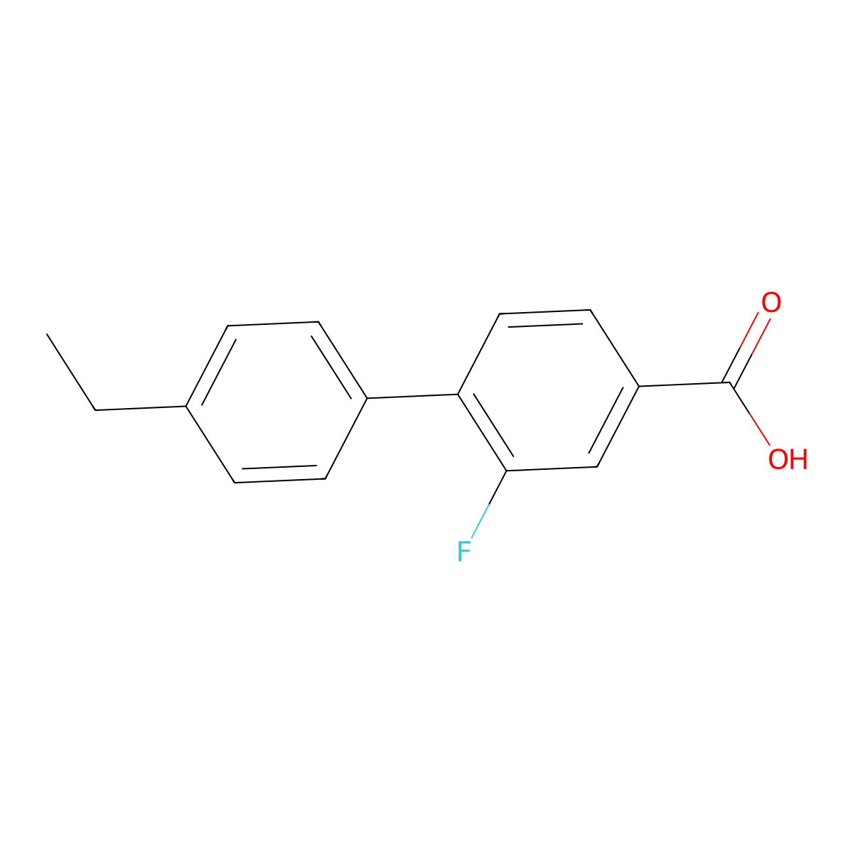 4-(4-Ethylphenyl)-3-fluorobenzoic acid molecular structure, CAS 1261929-65-0