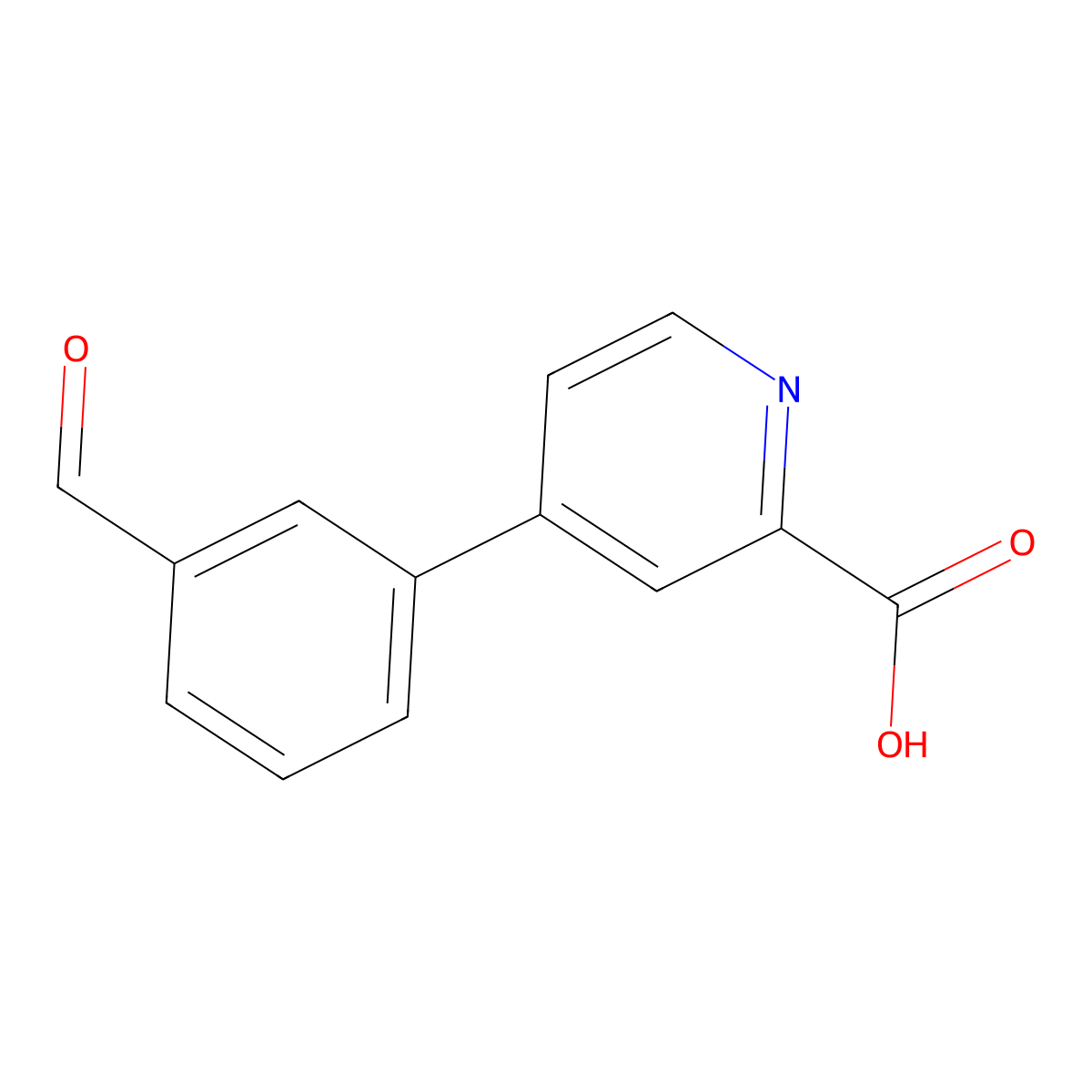 4-(3-Formylphenyl)picolinic acid molecular structure, CAS 1261929-66-1