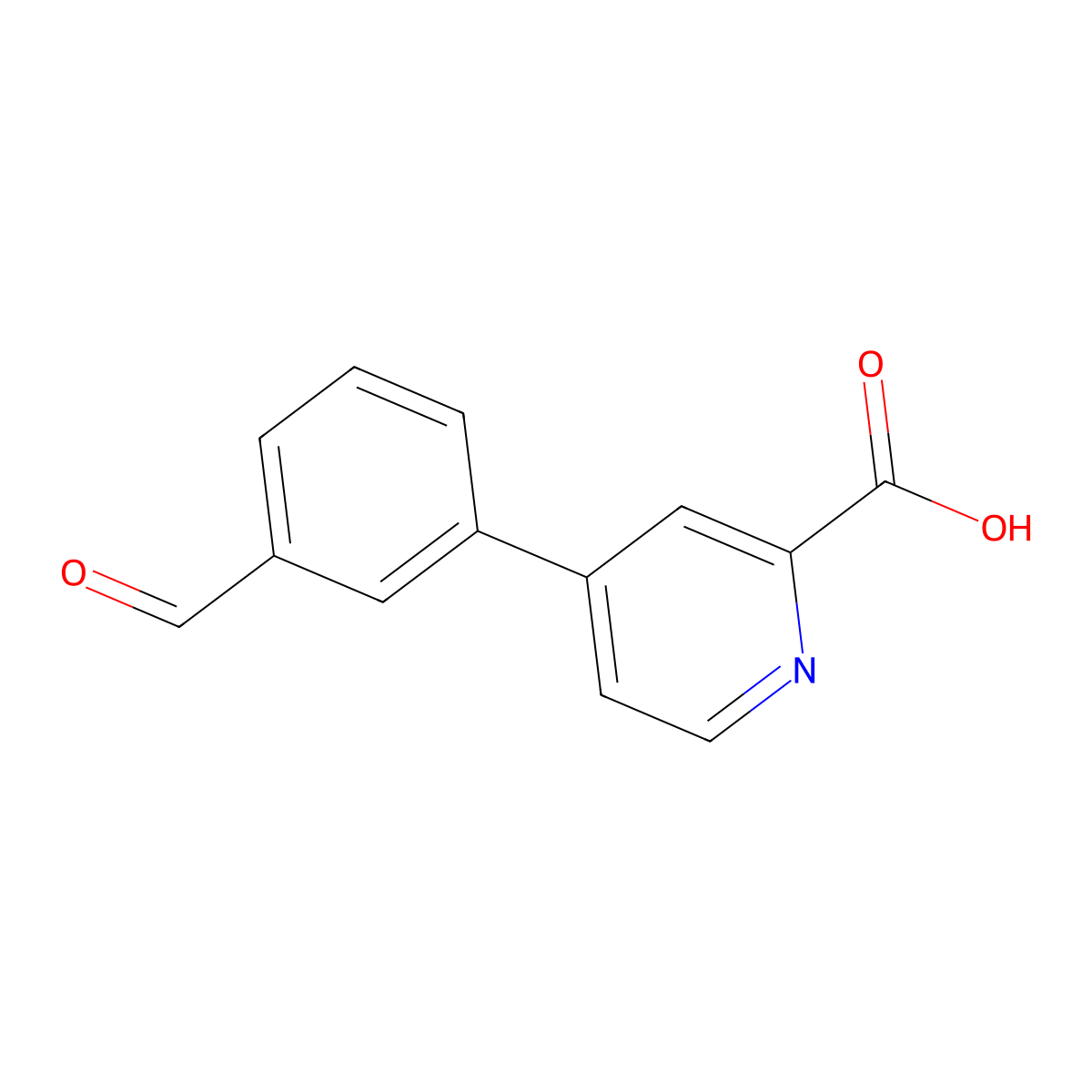 4-(3-Formylphenyl)picolinic acid molecular structure, CAS 1261929-66-1