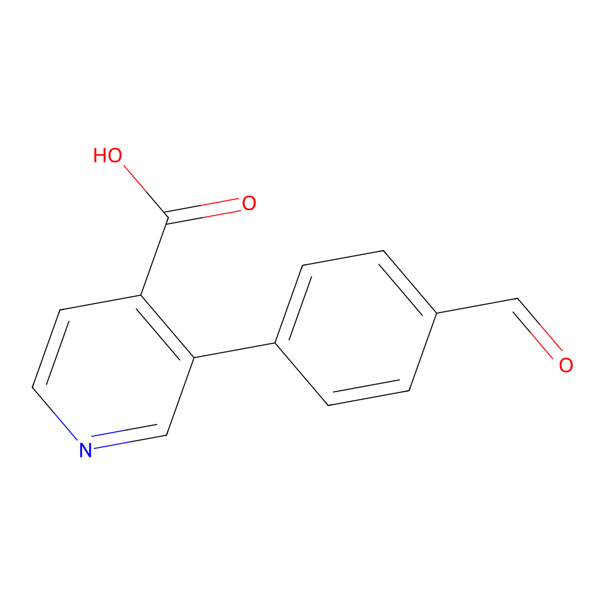 3-(4-Formylphenyl)pyridine-4-carboxylic acid molecular structure, CAS 1261929-73-0