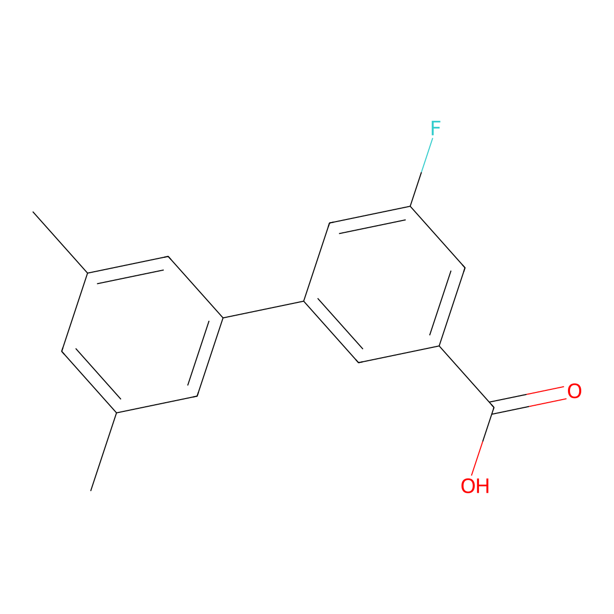 3-(3,5-Dimethylphenyl)-5-fluorobenzoic acid molecular structure, CAS 1261929-74-1