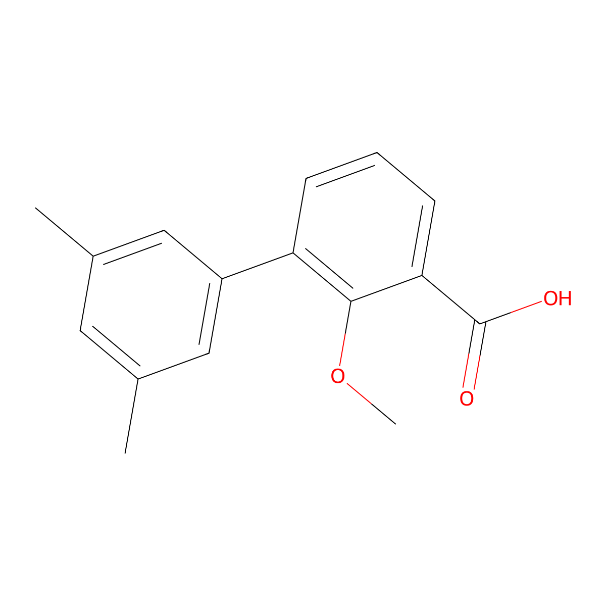 3-(3,5-Dimethylphenyl)-2-methoxybenzoic acid molecular structure, CAS 1261929-81-0