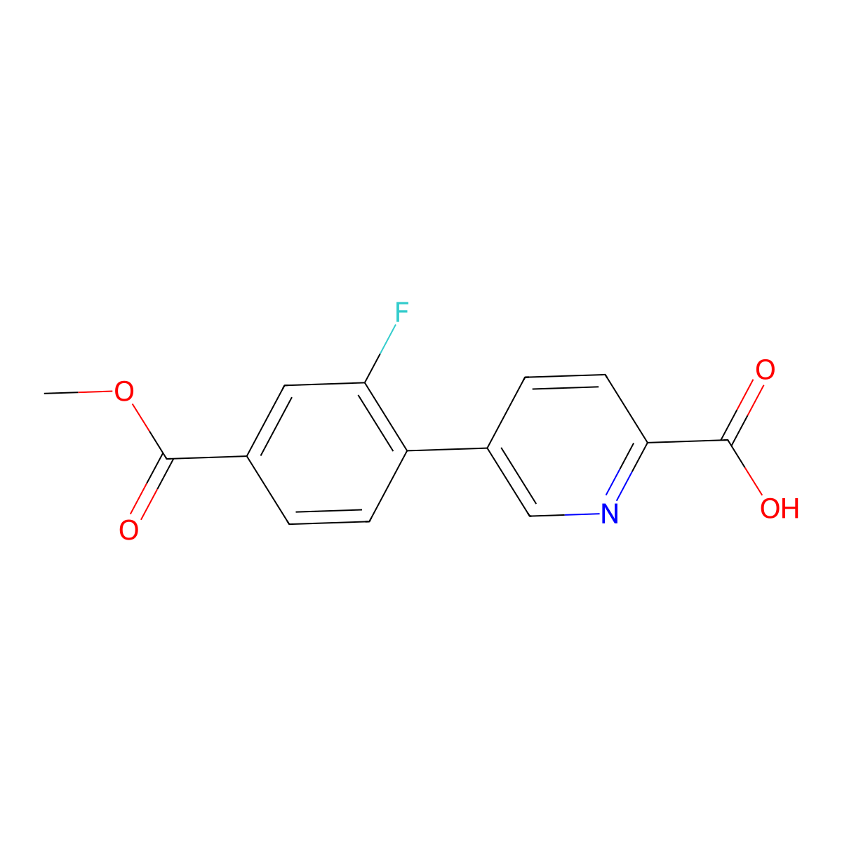 5-(2-Fluoro-4-methoxycarbonylphenyl)picolinic acid molecular structure, CAS 1261929-90-1