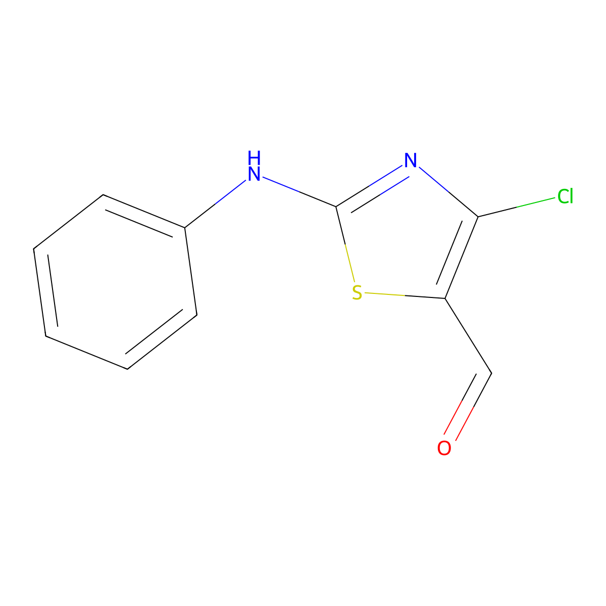 4-Chloro-2-(phenylamino)thiazole-5-carbaldehyde molecular structure, CAS 126193-27-9