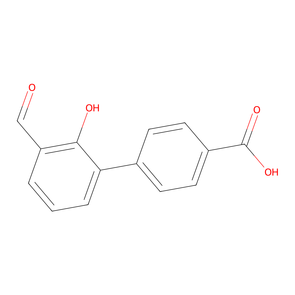 6-(4-Carboxyphenyl)-2-formylphenol molecular structure, CAS 1261930-35-1