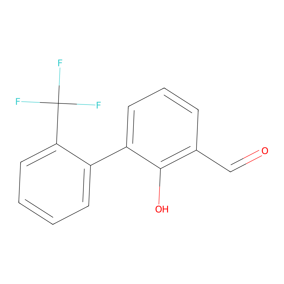 2-Formyl-6-(2-trifluoromethylphenyl)phenol molecular structure, CAS 1261930-44-2