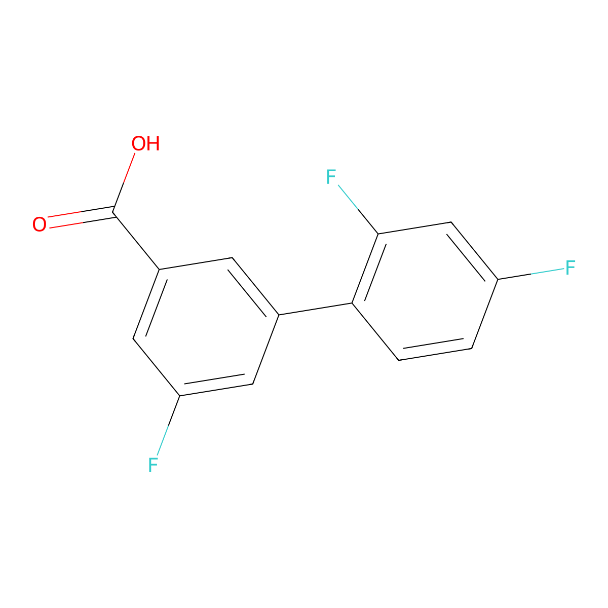 3-(2,4-Difluorophenyl)-5-fluorobenzoic acid molecular structure, CAS 1261930-58-8