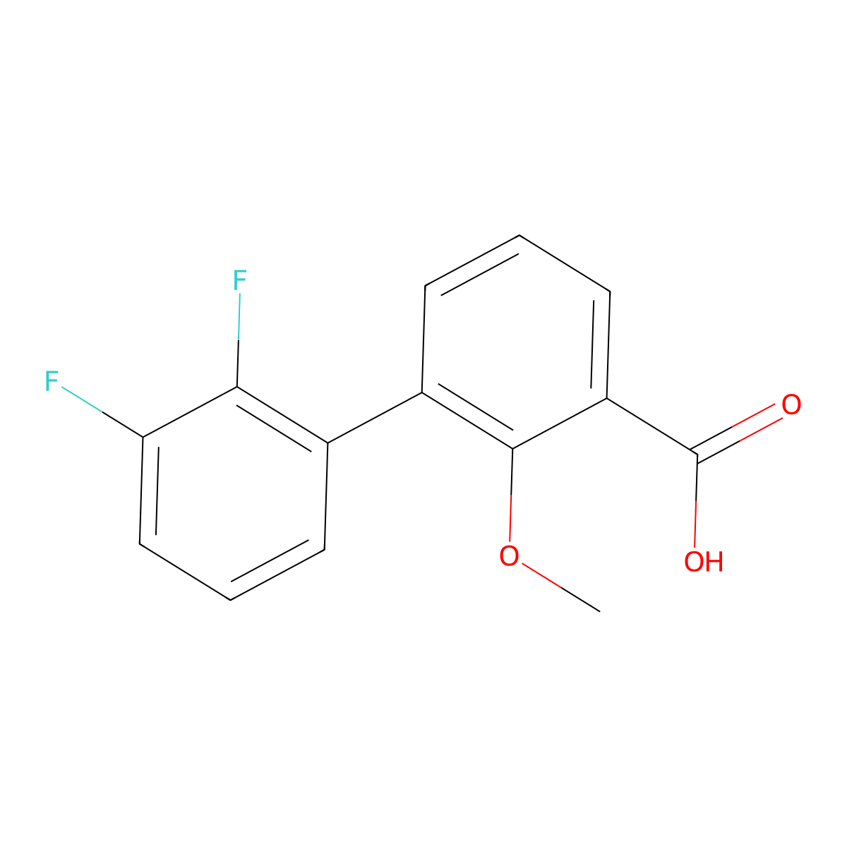 3-(2,3-Difluorophenyl)-2-methoxybenzoic acid molecular structure, CAS 1261930-63-5