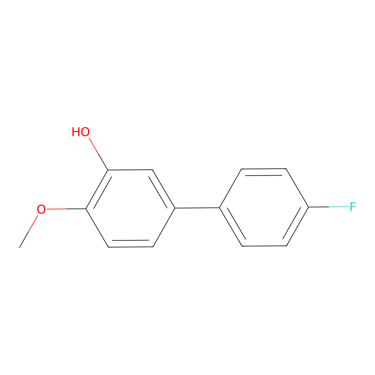 5-(4-Fluorophenyl)-2-methoxyphenol molecular structure, CAS 1261930-64-6