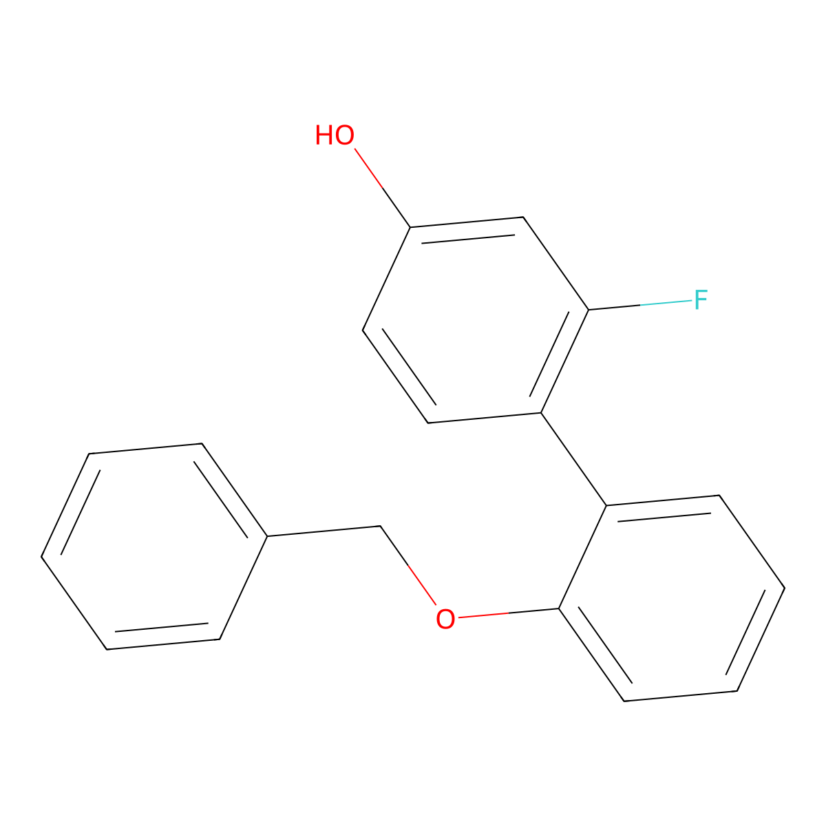 4-(2-Benzyloxyphenyl)-3-fluorophenol molecular structure, CAS 1261930-72-6