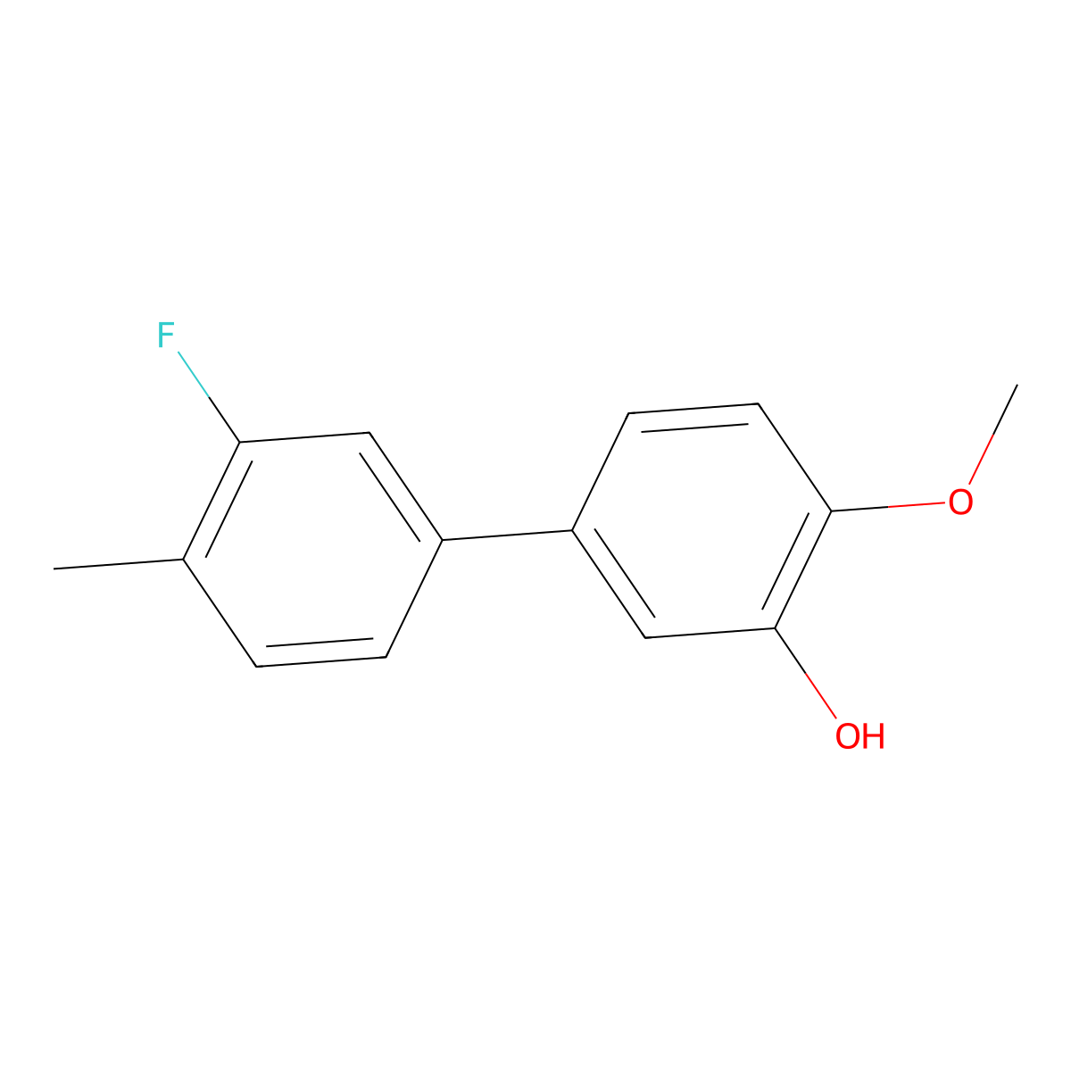 5-(3-Fluoro-4-methylphenyl)-2-methoxyphenol molecular structure, CAS 1261930-76-0