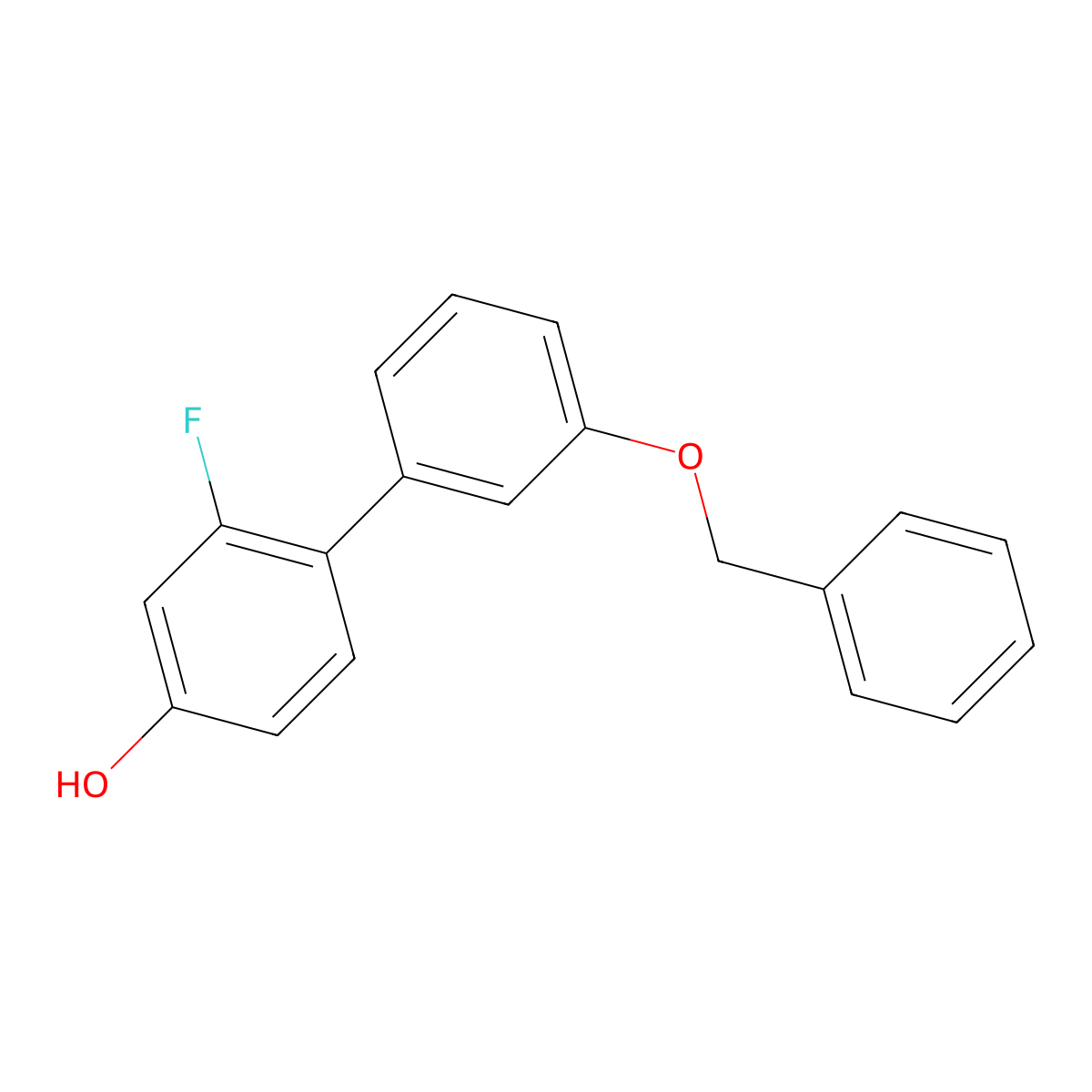 4-(3-Benzyloxyphenyl)-3-fluorophenol molecular structure, CAS 1261930-78-2