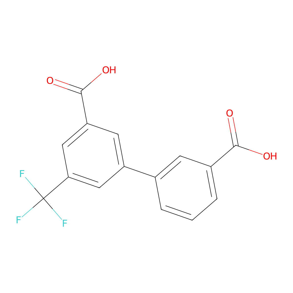3-(3-Carboxyphenyl)-5-(trifluoromethyl)benzoic acid molecular structure, CAS 1261930-96-4