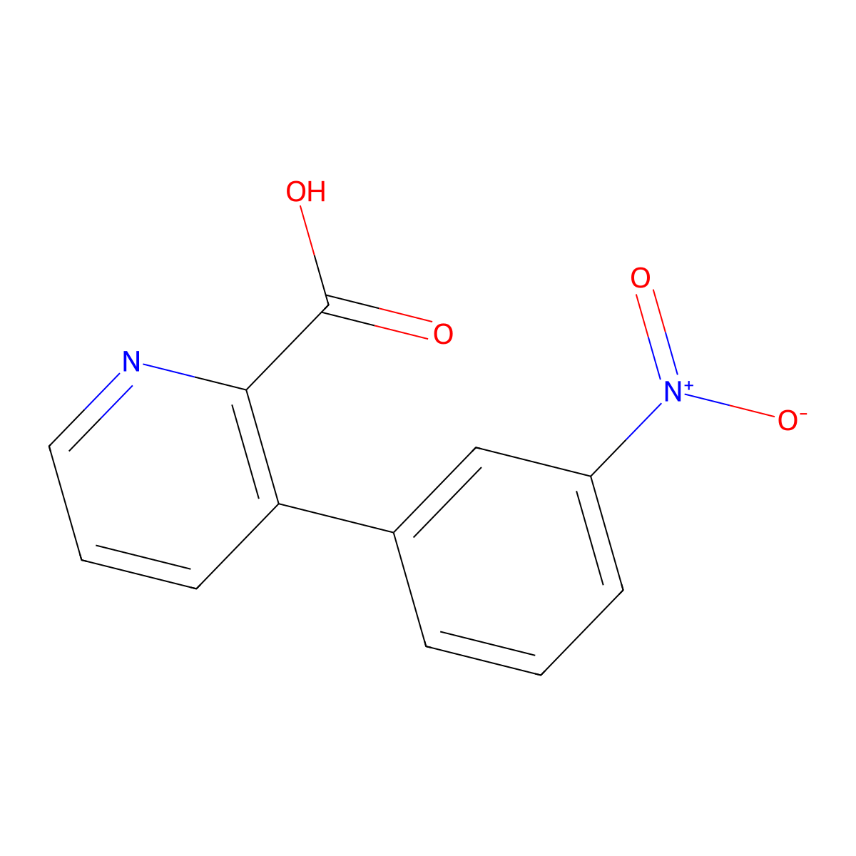 3-(3-Nitrophenyl)picolinic acid molecular structure, CAS 1261931-16-1
