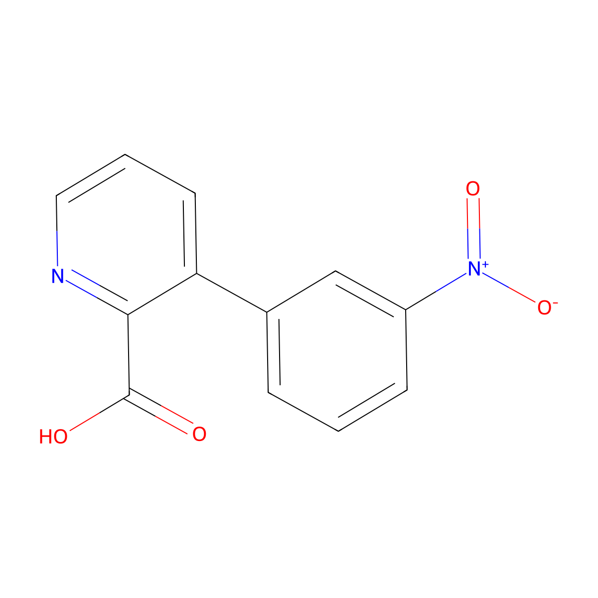 3-(3-Nitrophenyl)picolinic acid molecular structure, CAS 1261931-16-1