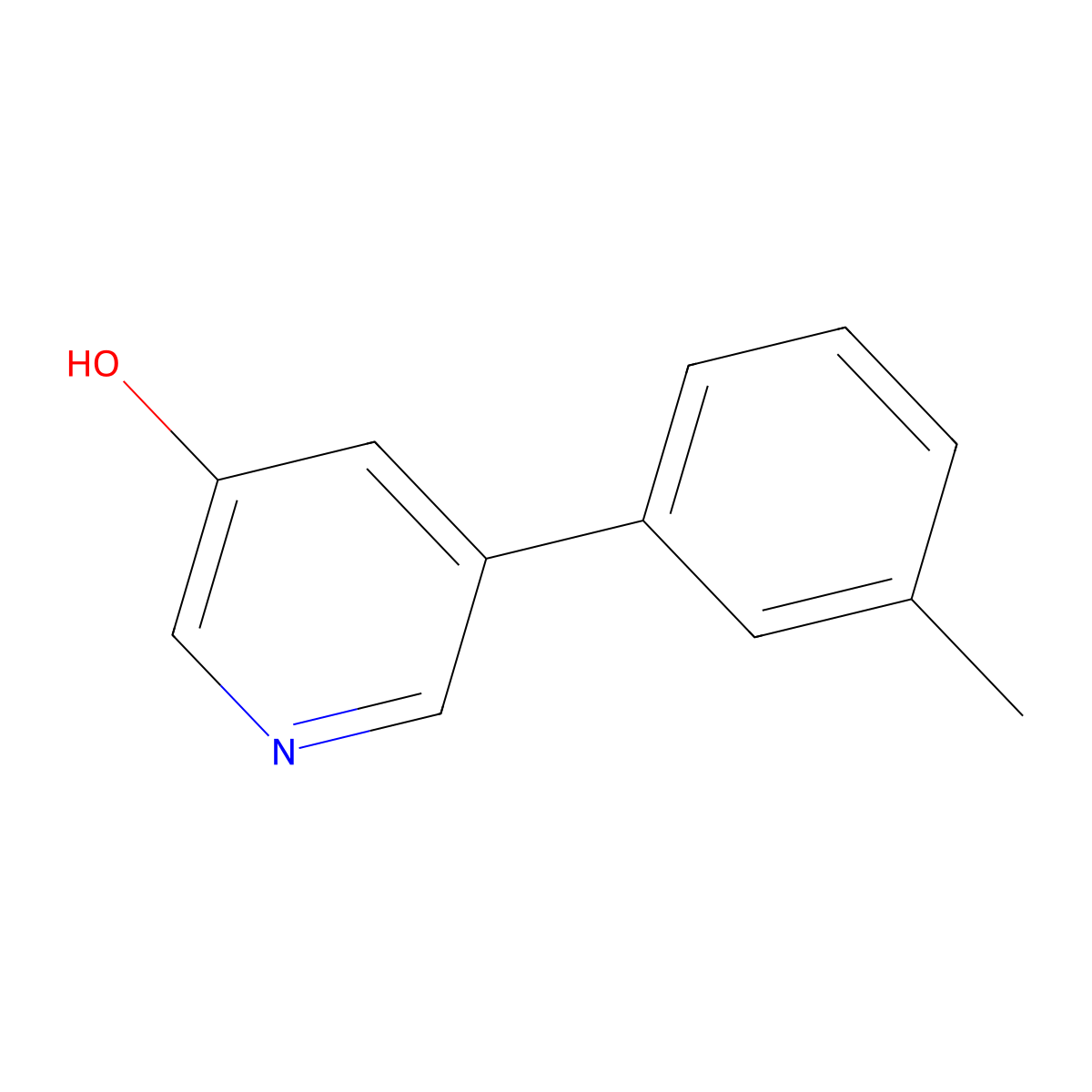 5-(3-Methylphenyl)pyridin-3-ol molecular structure, CAS 1261931-22-9