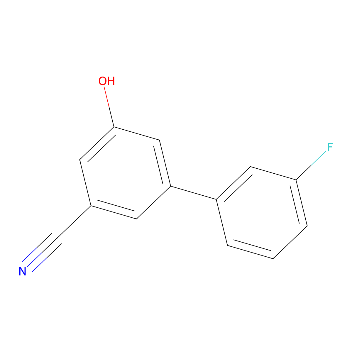 3-Cyano-5-(3-fluorophenyl)phenol molecular structure, CAS 1261931-30-9