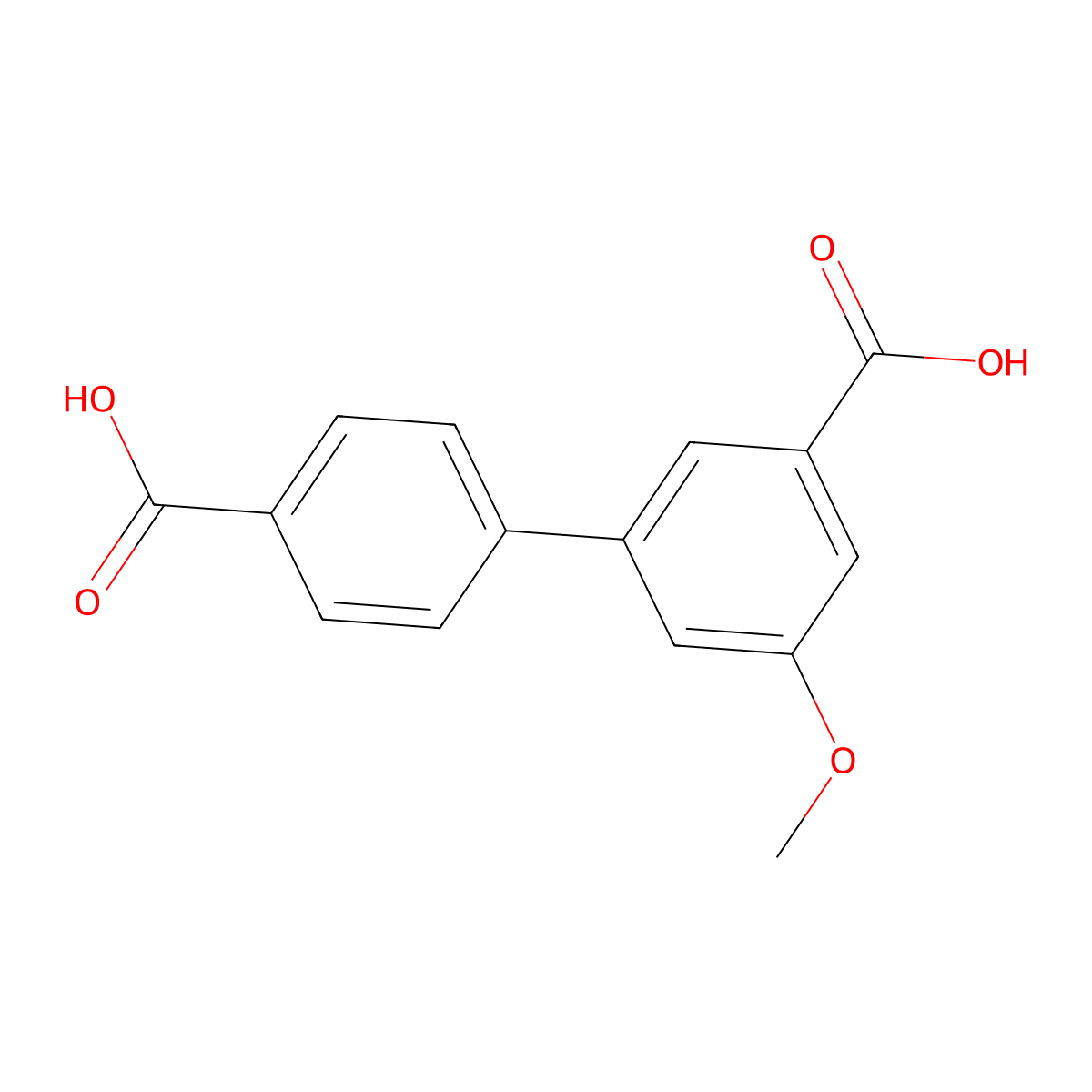 3-(4-Carboxyphenyl)-5-methoxybenzoic acid molecular structure, CAS 1261931-39-8