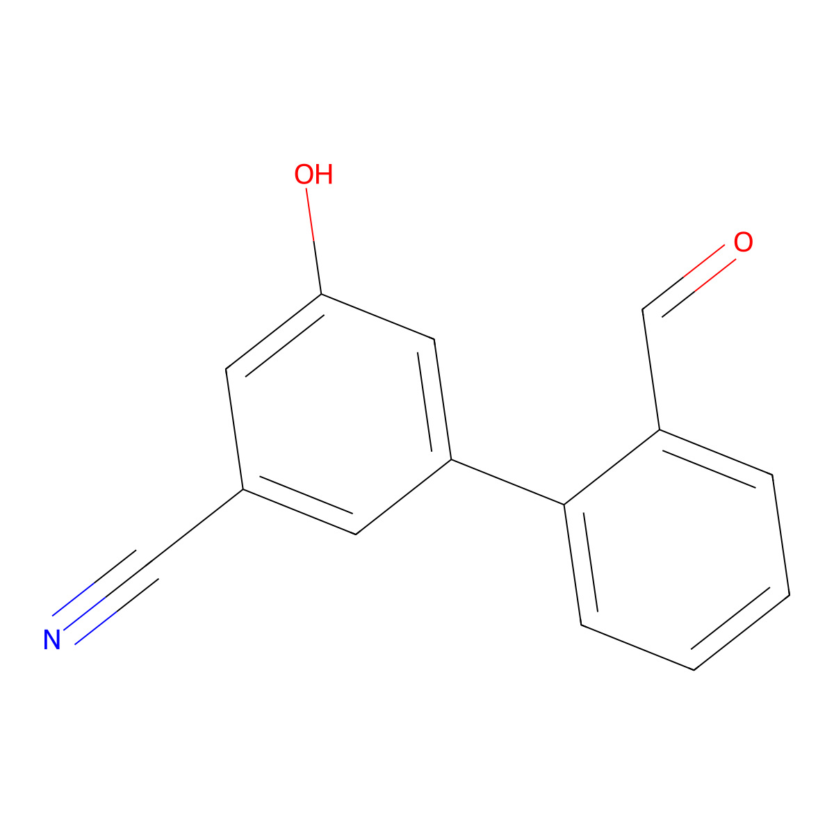 3-Cyano-5-(2-formylphenyl)phenol molecular structure, CAS 1261931-41-2