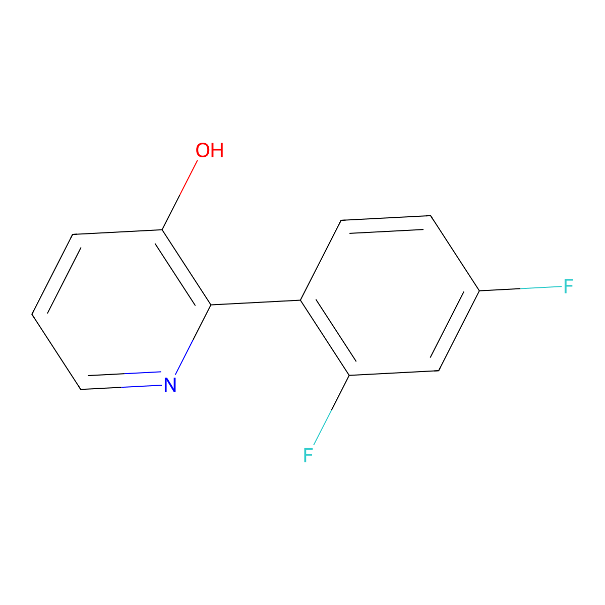 2-(2,4-Difluorophenyl)pyridin-3-ol molecular structure, CAS 1261931-55-8