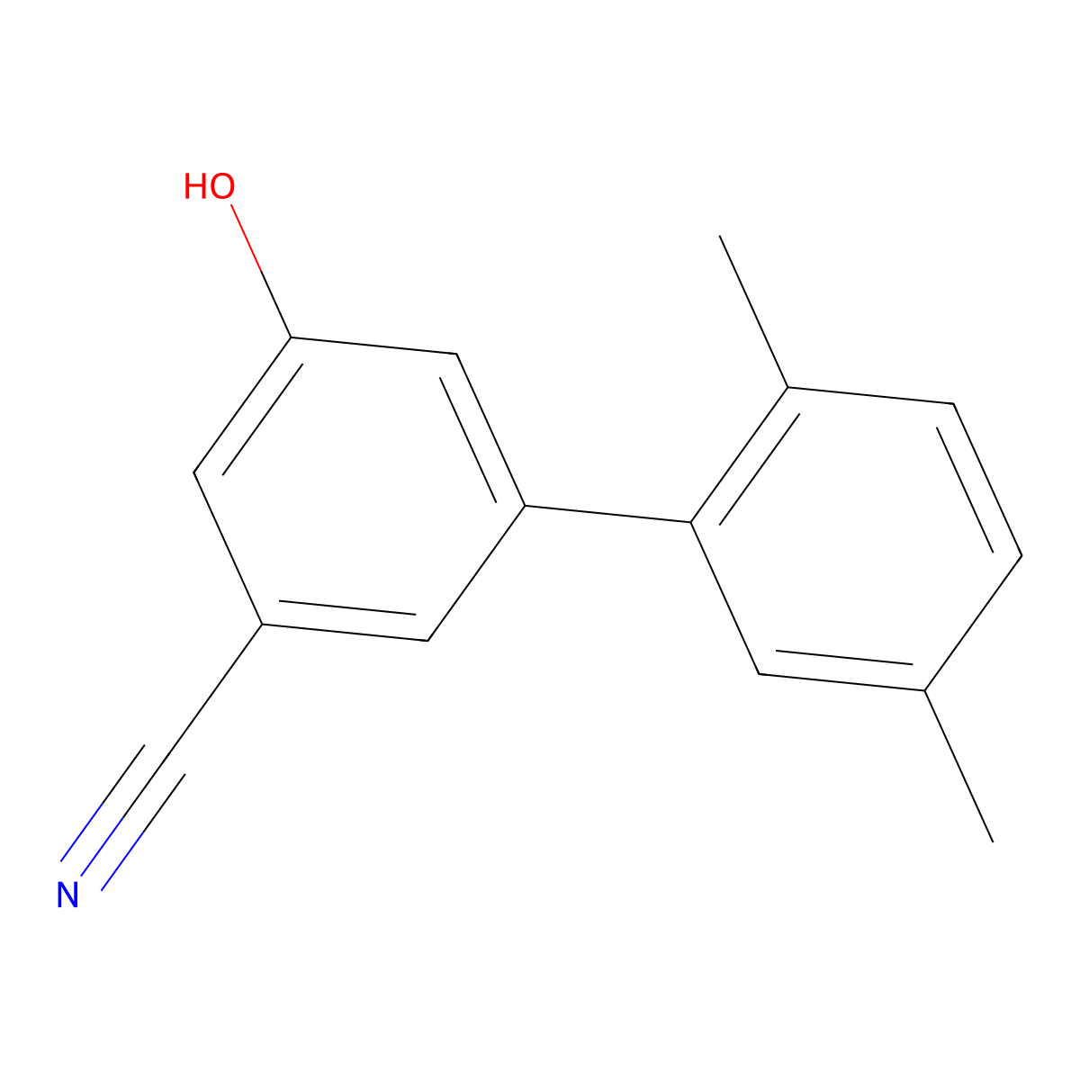 3-Cyano-5-(2,5-dimethylphenyl)phenol molecular structure, CAS 1261931-62-7