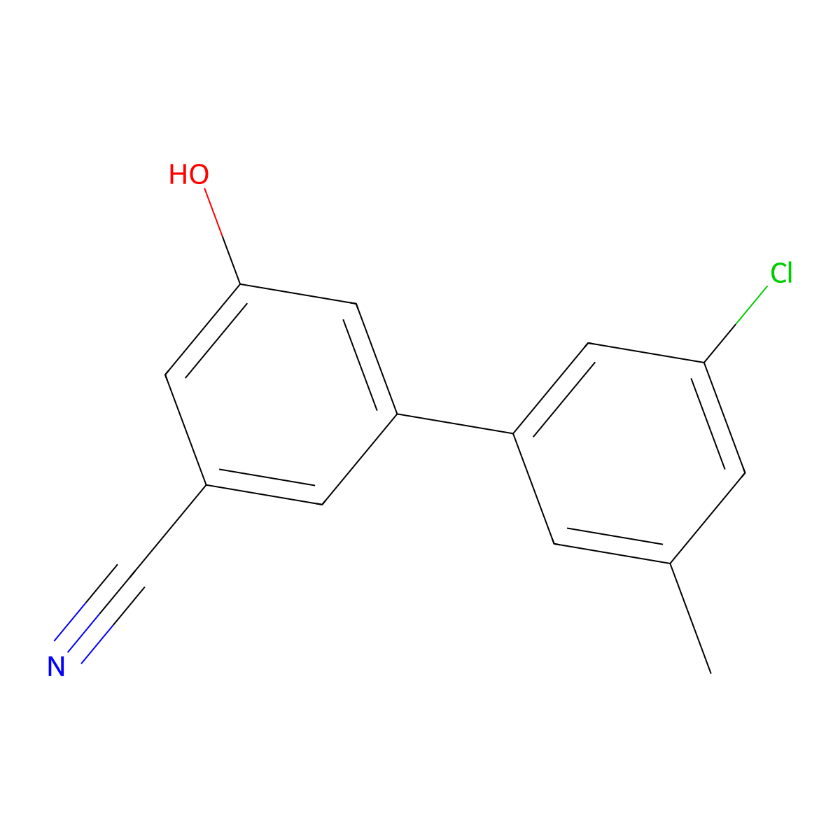 5-(3-Chloro-5-methylphenyl)-3-cyanophenol molecular structure, CAS 1261932-08-4