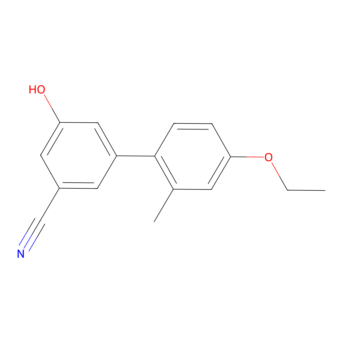 3-Cyano-5-(4-ethoxy-2-methylphenyl)phenol molecular structure, CAS 1261932-37-9