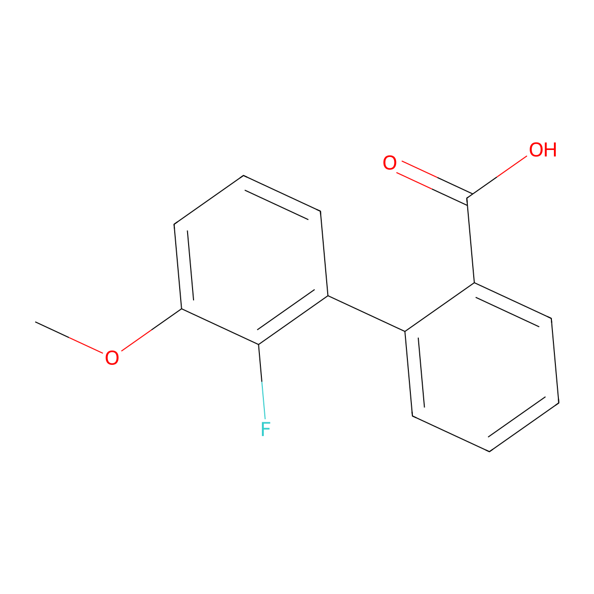2-(2-Fluoro-3-methoxyphenyl)benzoic acid molecular structure, CAS 1261932-56-2