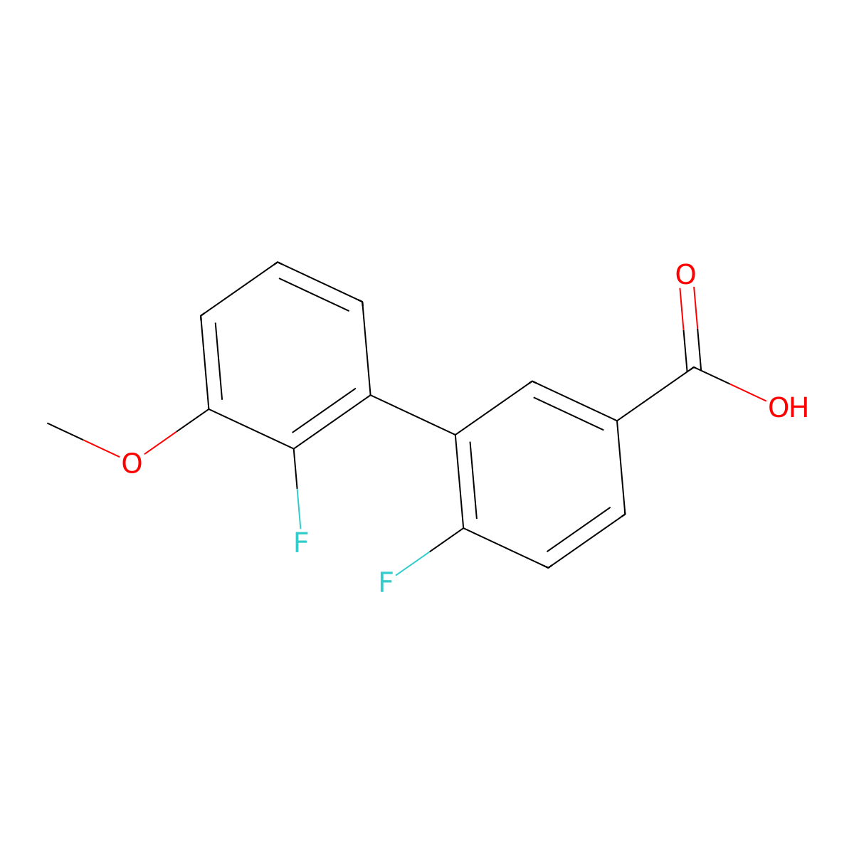 4-Fluoro-3-(2-fluoro-3-methoxyphenyl)benzoic acid molecular structure, CAS 1261932-59-5