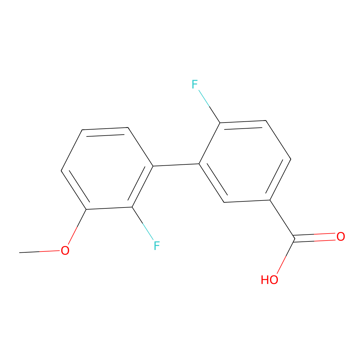 4-Fluoro-3-(2-fluoro-3-methoxyphenyl)benzoic acid molecular structure, CAS 1261932-59-5