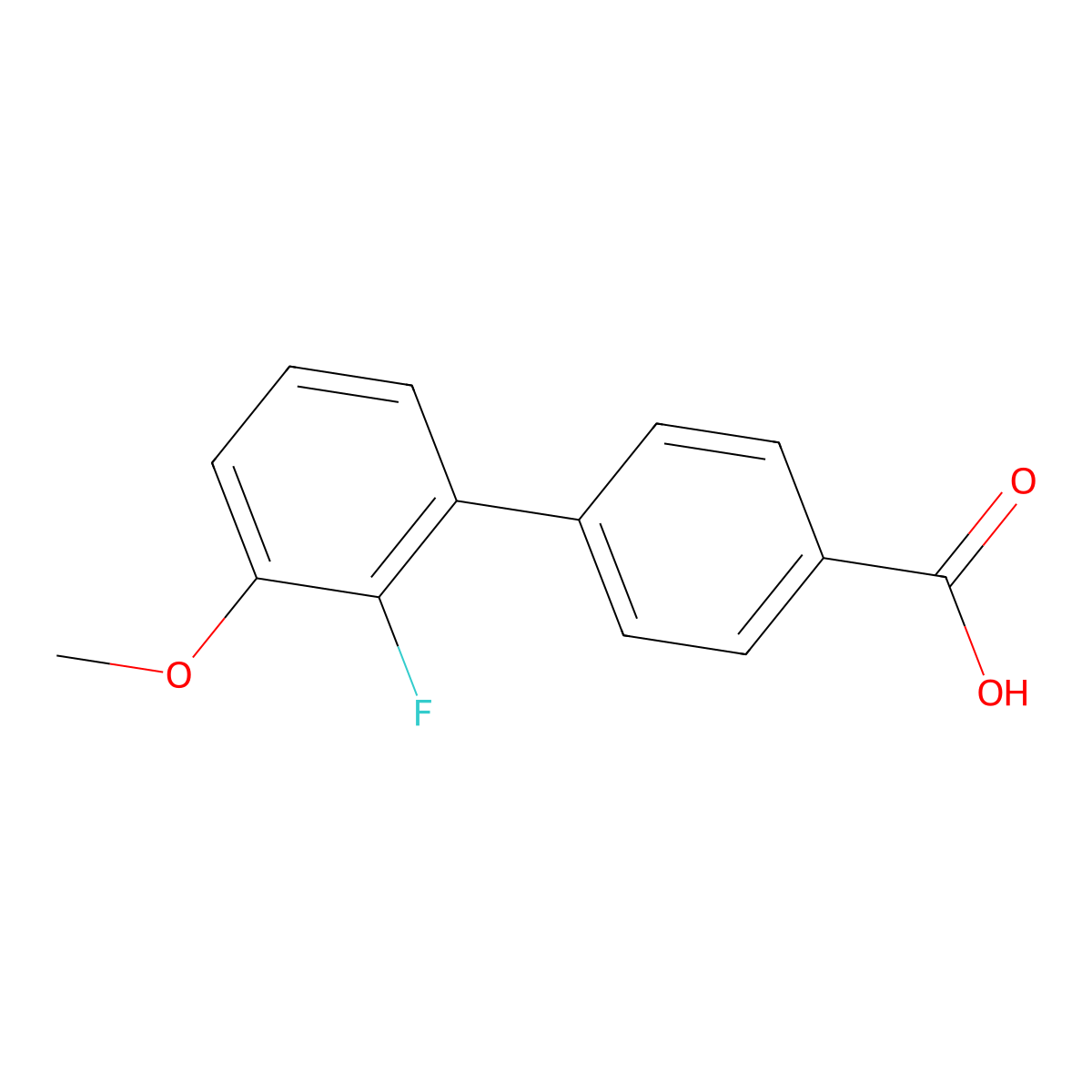 4-(2-Fluoro-3-methoxyphenyl)benzoic acid molecular structure, CAS 1261932-61-9