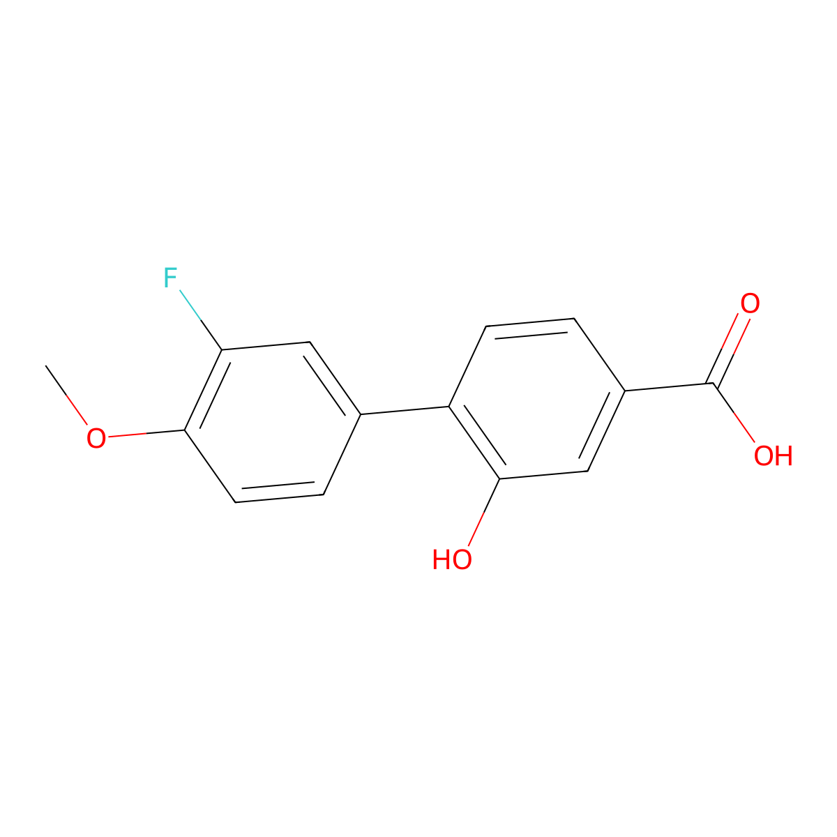 4-(3-Fluoro-4-methoxyphenyl)-3-hydroxybenzoic acid molecular structure, CAS 1261932-71-1