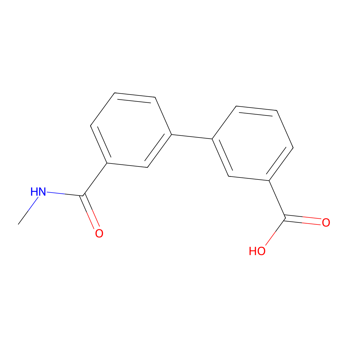 3-[3-(N-Methylaminocarbonyl)phenyl]benzoic acid molecular structure, CAS 1261932-72-2