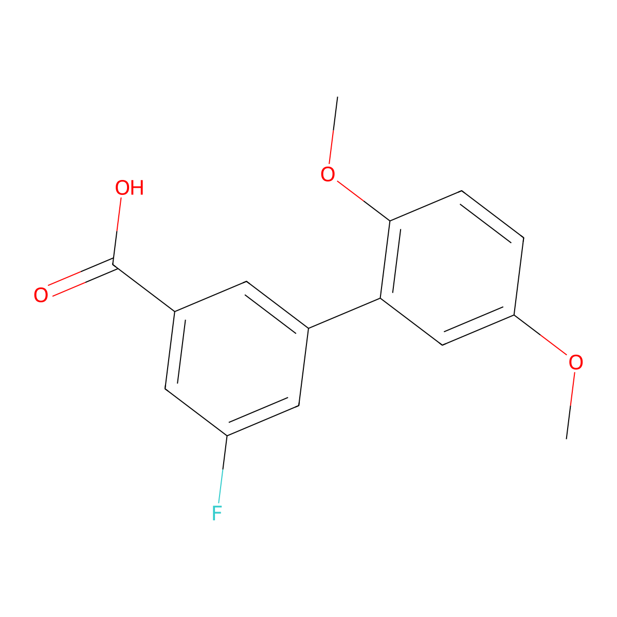 3-(2,5-Dimethoxyphenyl)-5-fluorobenzoic acid molecular structure, CAS 1261932-79-9