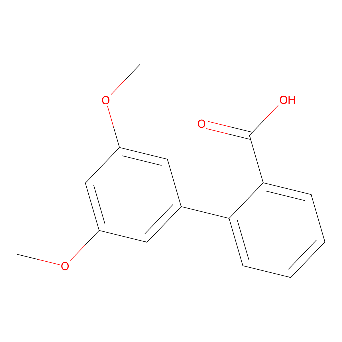 2-(3,5-Dimethoxyphenyl)benzoic acid molecular structure, CAS 1261932-82-4