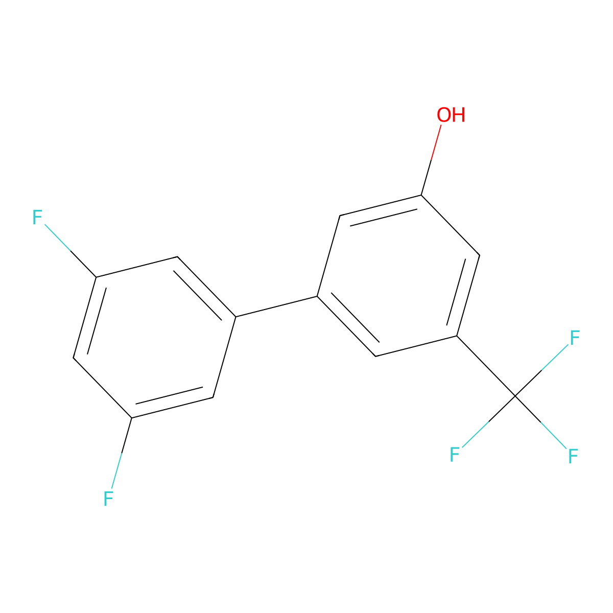 5-(3,5-Difluorophenyl)-3-trifluoromethylphenol molecular structure, CAS 1261933-38-3