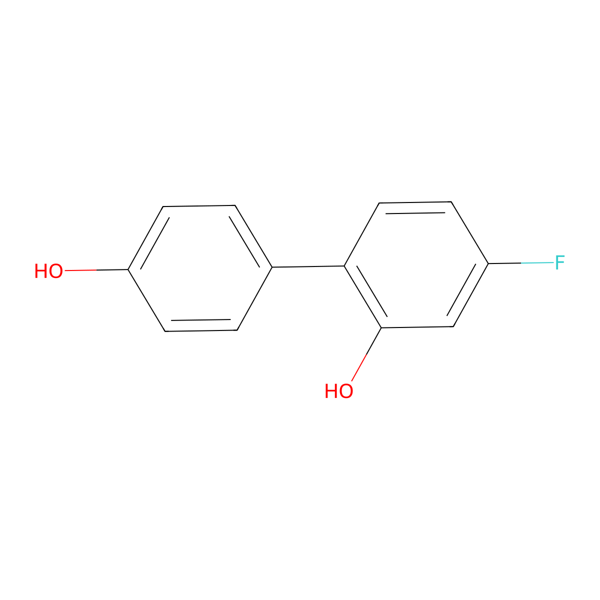 4-(4-Fluoro-2-hydroxyphenyl)phenol molecular structure, CAS 1261933-40-7