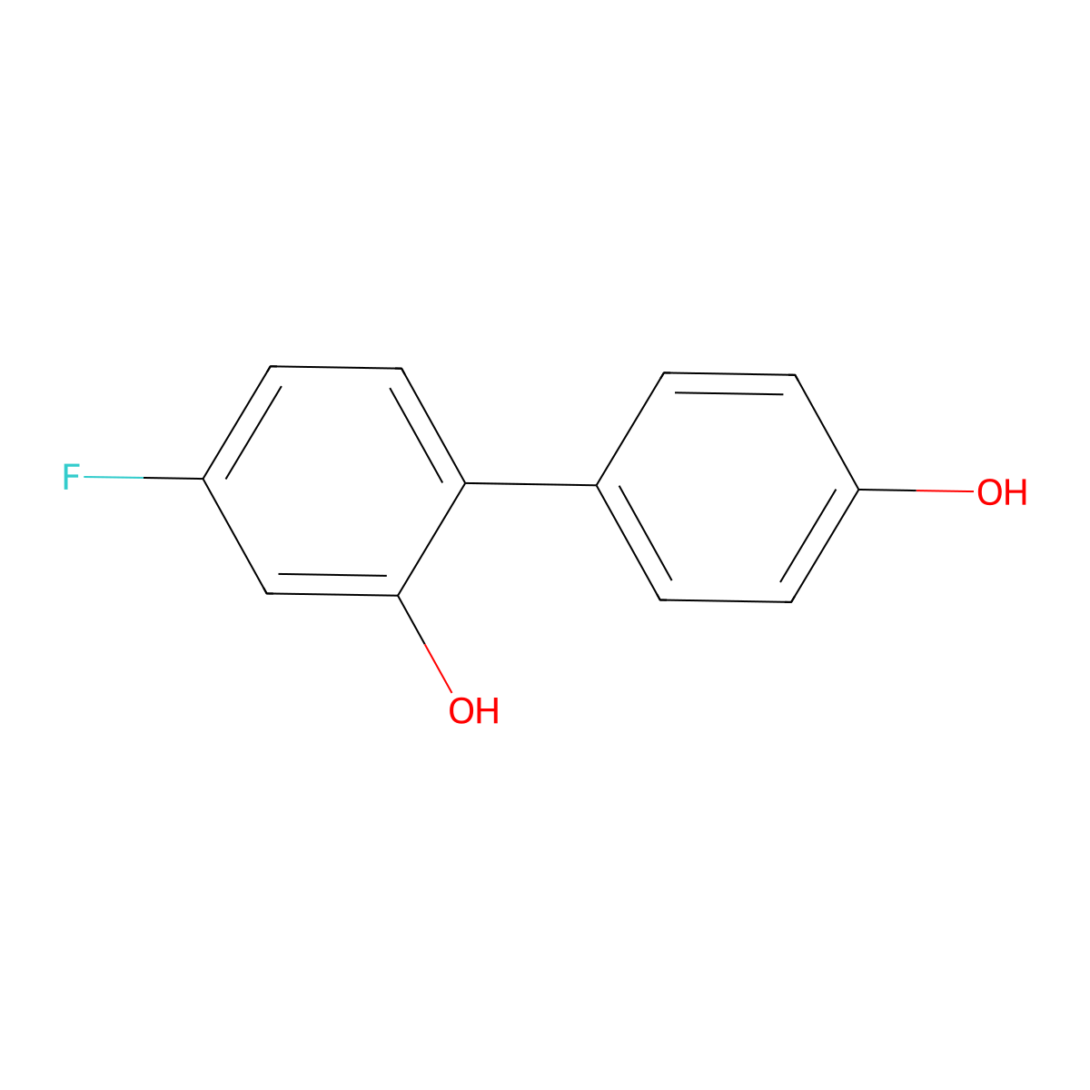 4-(4-Fluoro-2-hydroxyphenyl)phenol molecular structure, CAS 1261933-40-7
