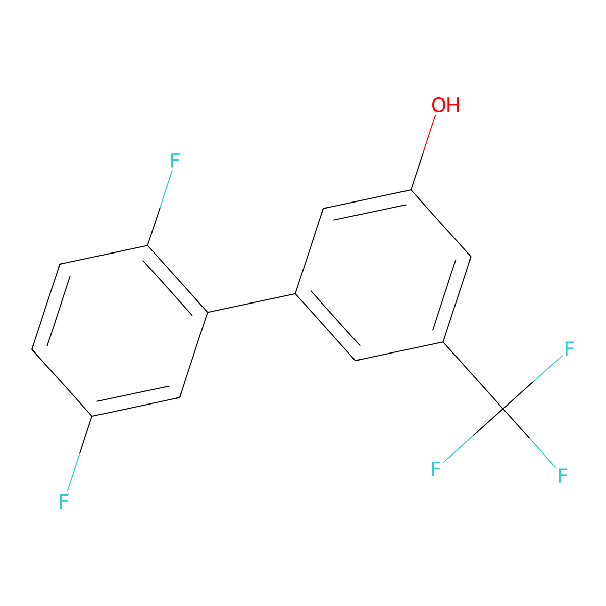 5-(2,5-Difluorophenyl)-3-trifluoromethylphenol molecular structure, CAS 1261933-43-0