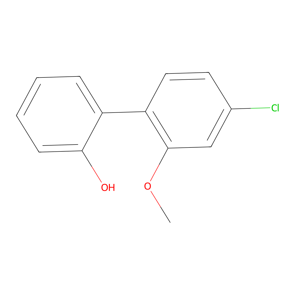 2-(4-Chloro-2-methoxyphenyl)phenol molecular structure, CAS 1261933-45-2