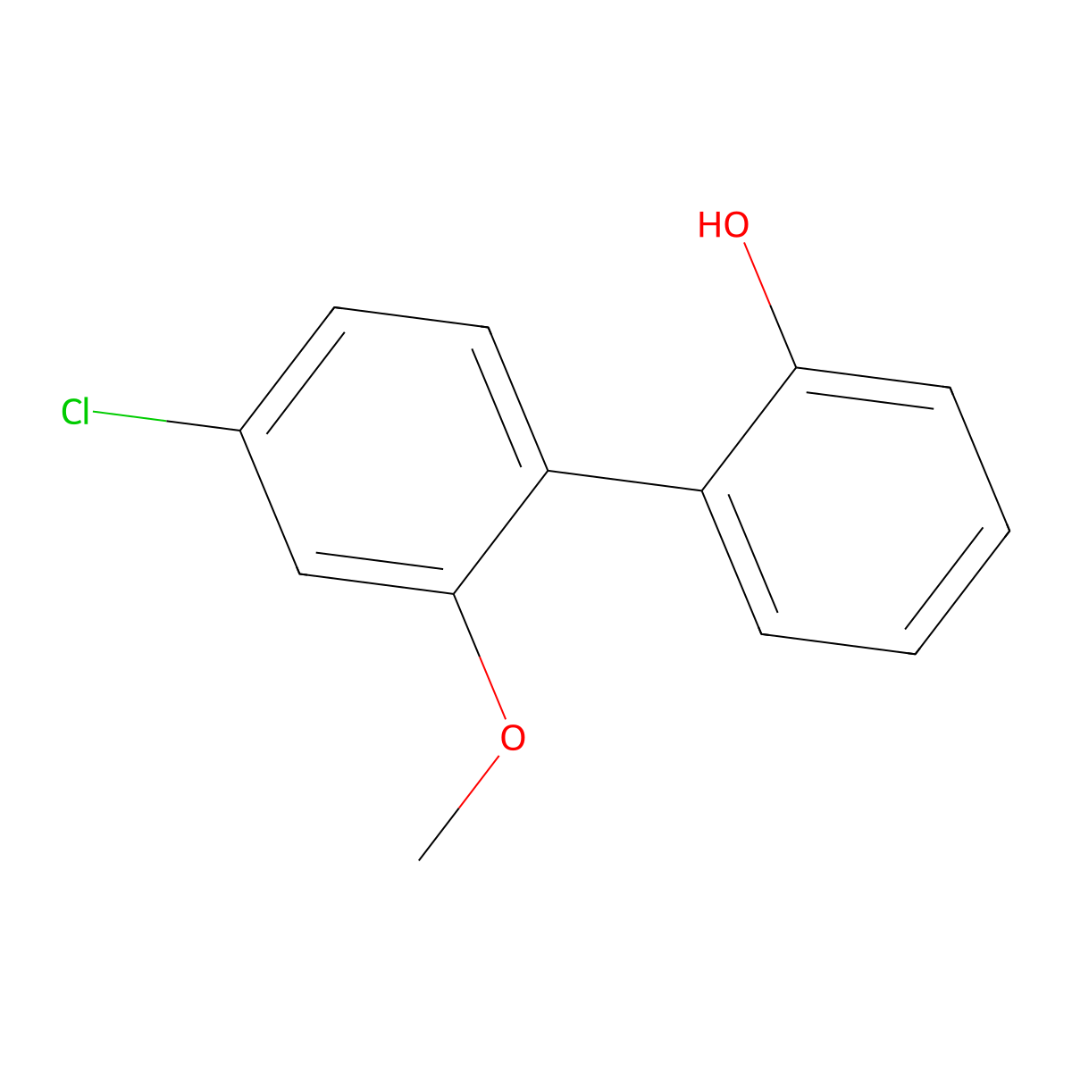2-(4-Chloro-2-methoxyphenyl)phenol molecular structure, CAS 1261933-45-2