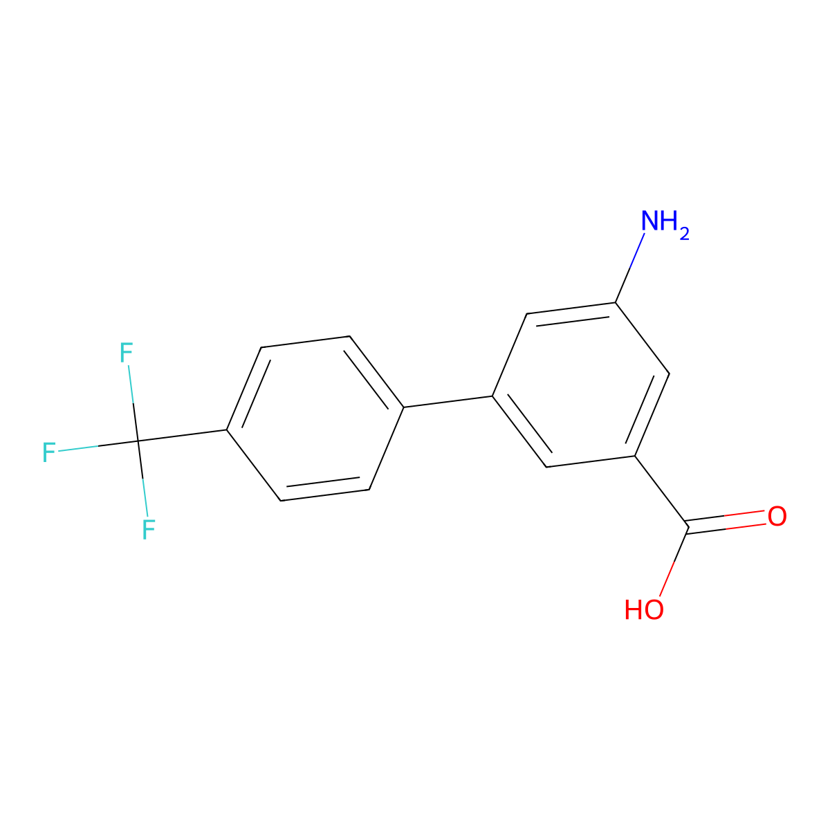 3-Amino-5-(4-trifluoromethylphenyl)benzoic acid molecular structure, CAS 1261933-48-5
