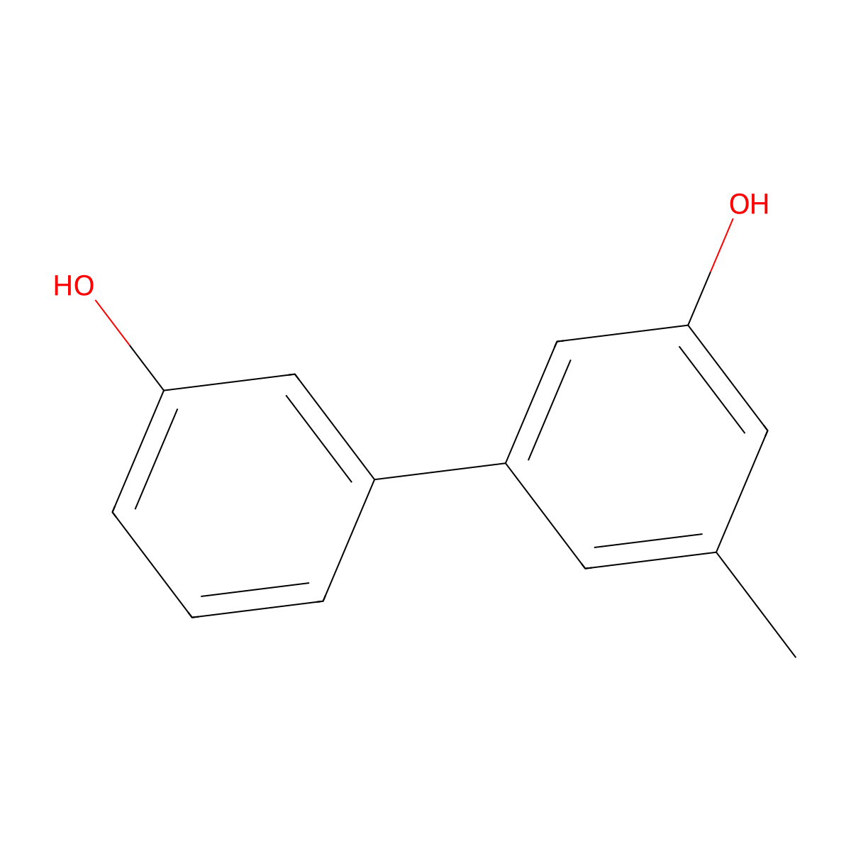 5-(3-Hydroxyphenyl)-3-methylphenol molecular structure, CAS 1261933-70-3